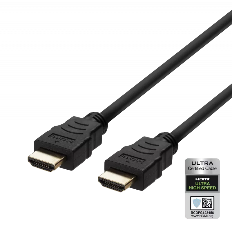 deltaco ULTRA High Speed HDMI-cable, 48Gbps, 1m, black