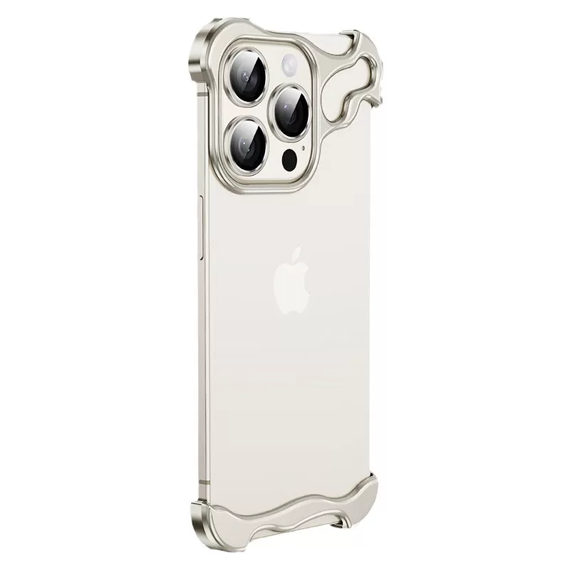 INF Unikt metallramsfodral + linsskydd för iPhone 16 - Silver