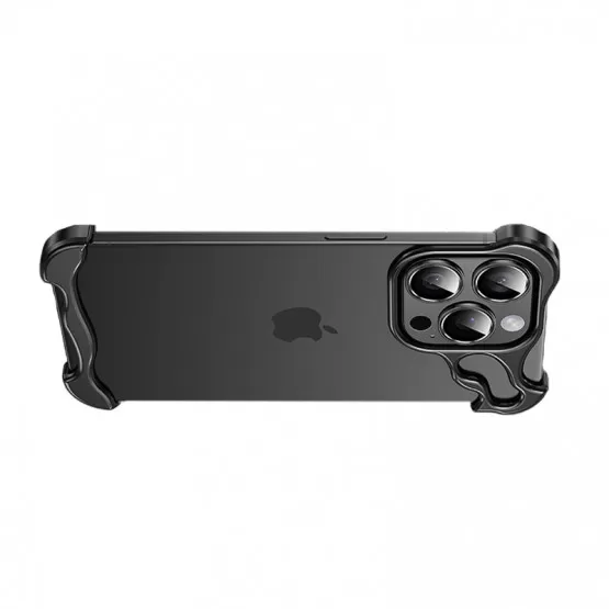 INF Unikt metallramsskal + linsfilm för iPhone 13 Pro Max Svart