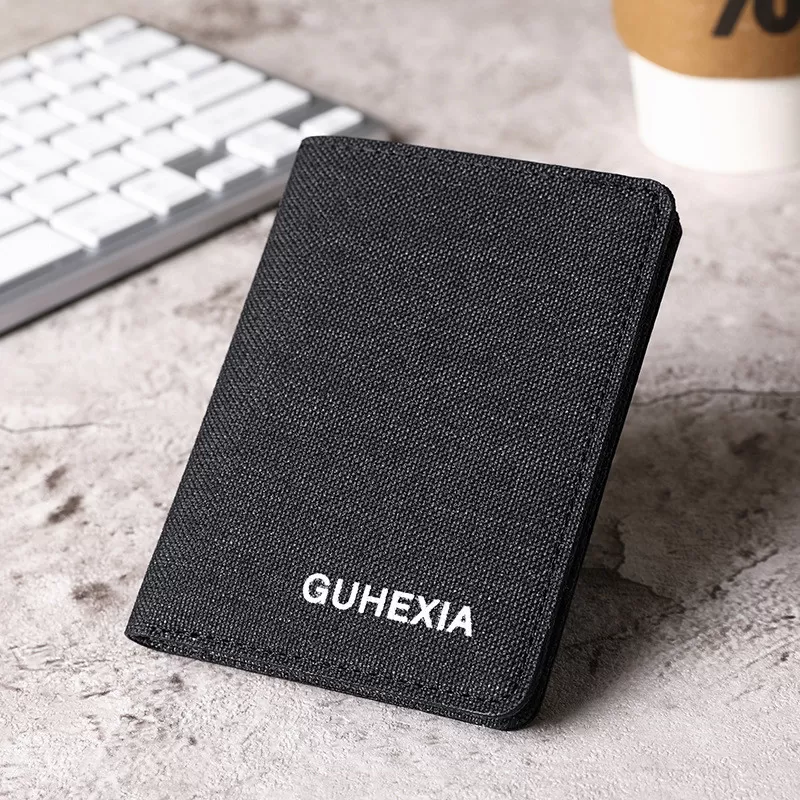 INF RFID-blockerande smal minimalistisk plånbok Svart