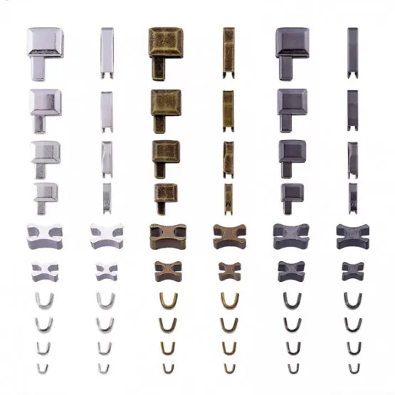 INF 60 st Dragkedjereparationssats, Utbytbara dragkedjeskjutreglage i metall (Storlek 3, 5, 8, 10)
