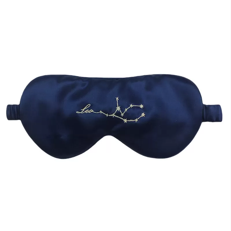 INF Leo Ny 12 Stjärntecken Siden Sovmask för Ögonen - Mörkblå Leo