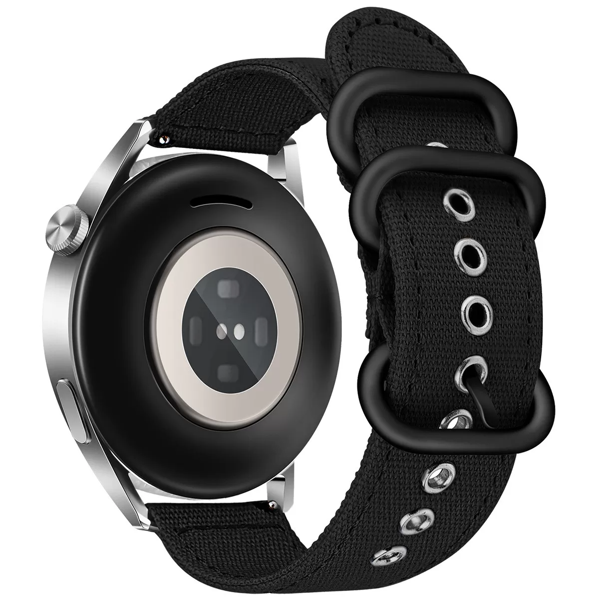 INF Premium 24mm Canvas Strap for Suunto 9 Svart