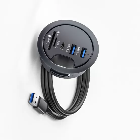 INF Mångsidig USB 3.0-hubb med kortläsare och USB-splitter