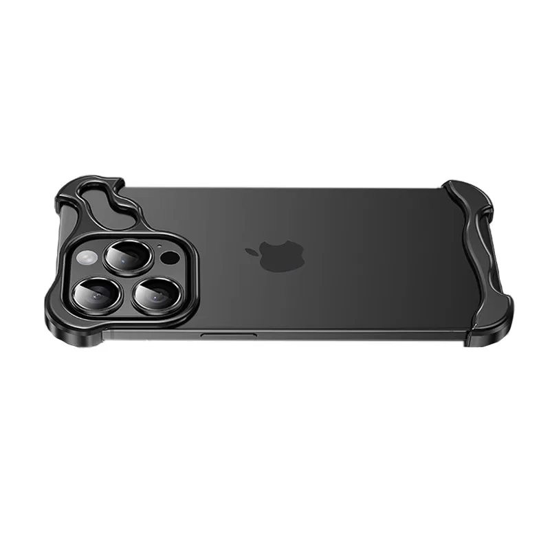 INF Kompatibelt med iPhone 16E Skal - Svart Titanlegering, Ovanlig Hörnskydd, Stöttåligt och Ramlöst Skal iPhone 16 Pro/16