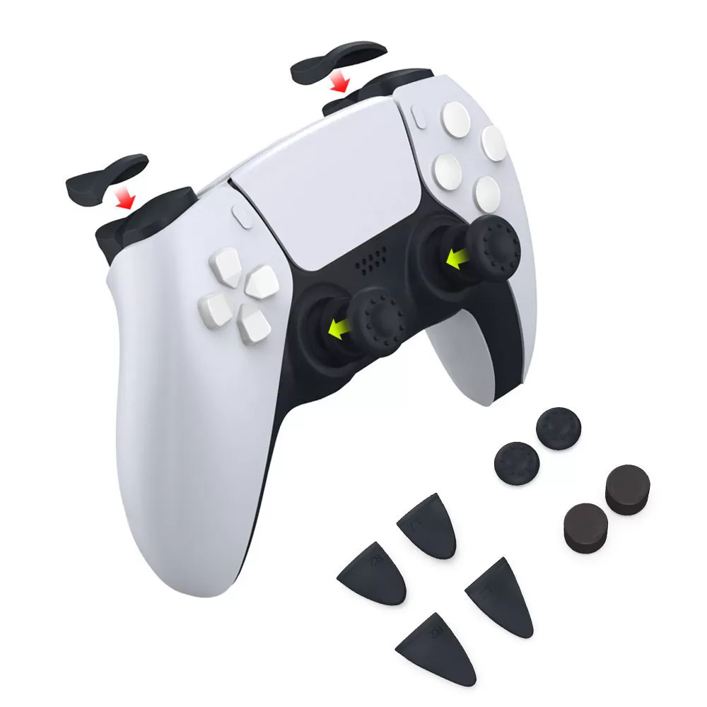 INF PS5 Controller Joystick Caps 8-i-1 Set: Förbättra Ditt Grepp