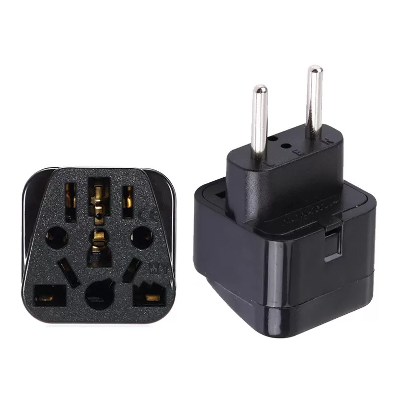 INF Svart Europeisk Reseadapter, EU-kontaktomvandlare, AC 100-250V, 10A Strömadapter