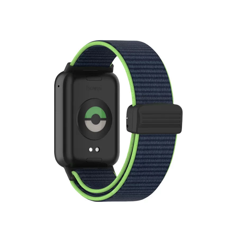 INF Nylon klockarmband för Xiaomi Smart Band 9/8 Pro, Redmi Watch 5/4 Grön+Blå