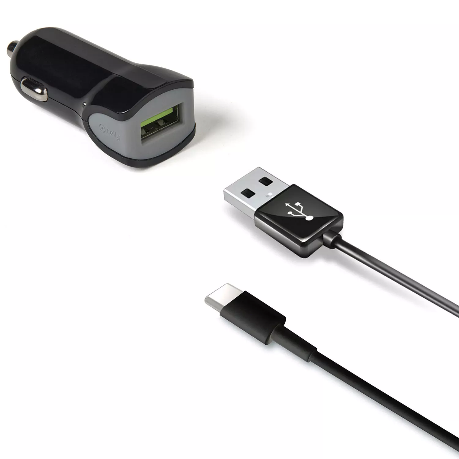 Celly Billaddare + USB-C-kabel 2,4A 12W