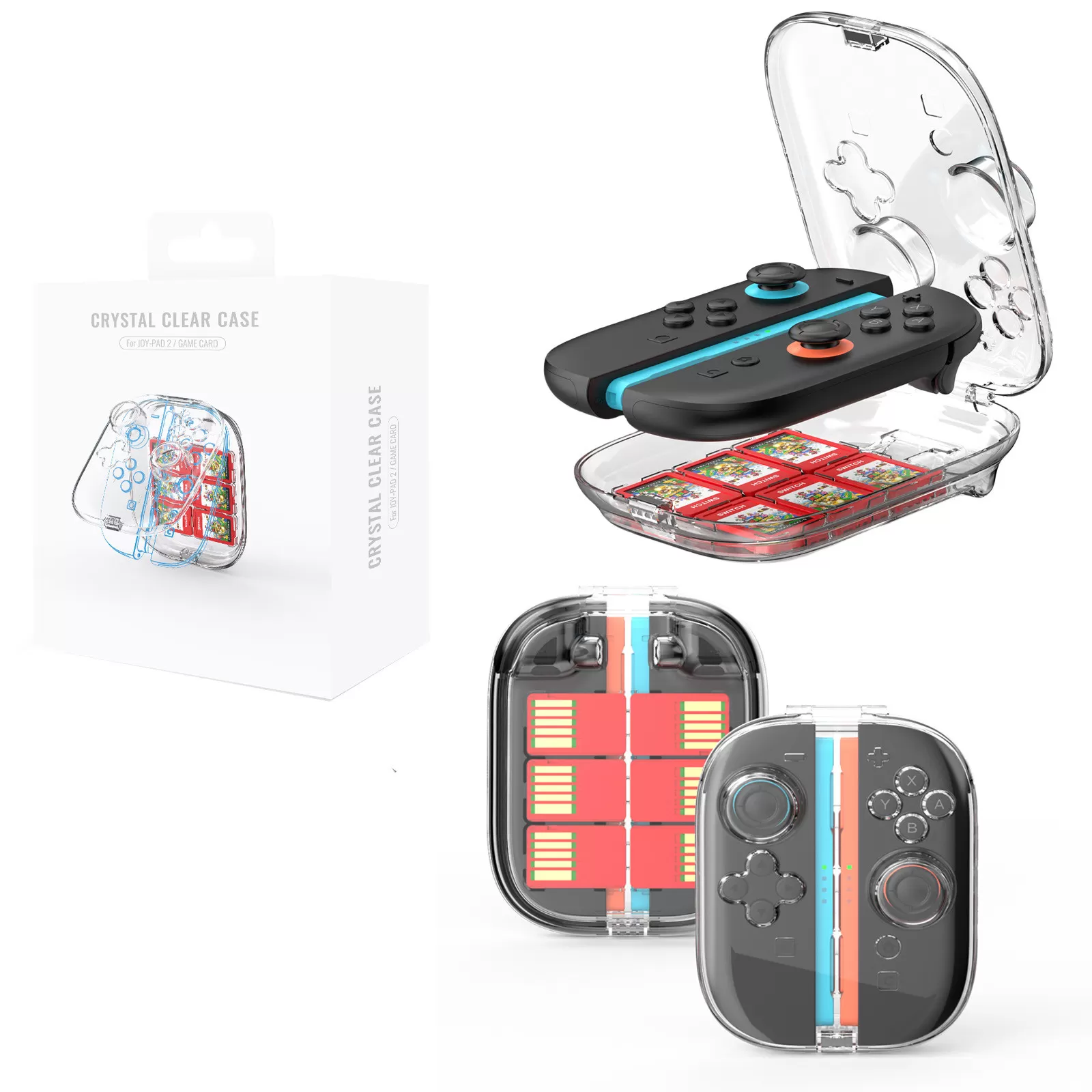 INF Kristallklart skyddsfodral för Switch 2-kontroller