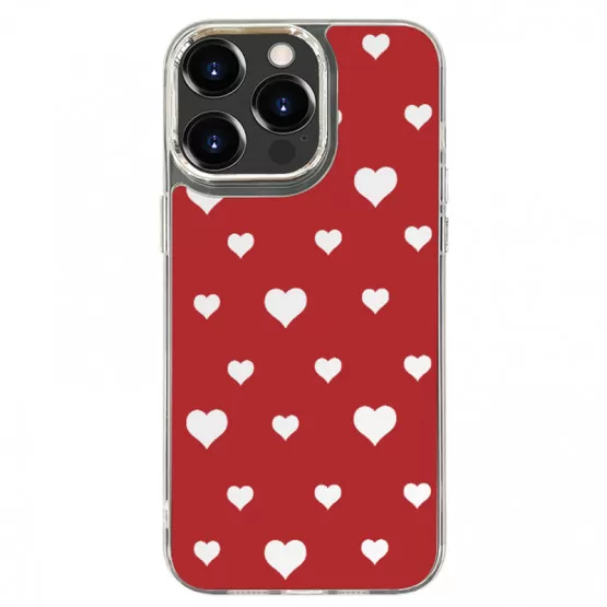 INF Mirror Painted Phone Case - Red Heart - iPhone 14 (6.1)