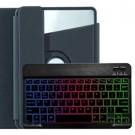 INF Akrylroterande Bluetooth-tangentbordsfodral för iPad 10.2"
