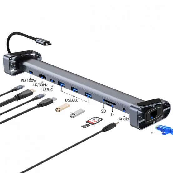 INF 10-i-1 USB-C-hubb: Utöka din dators potential