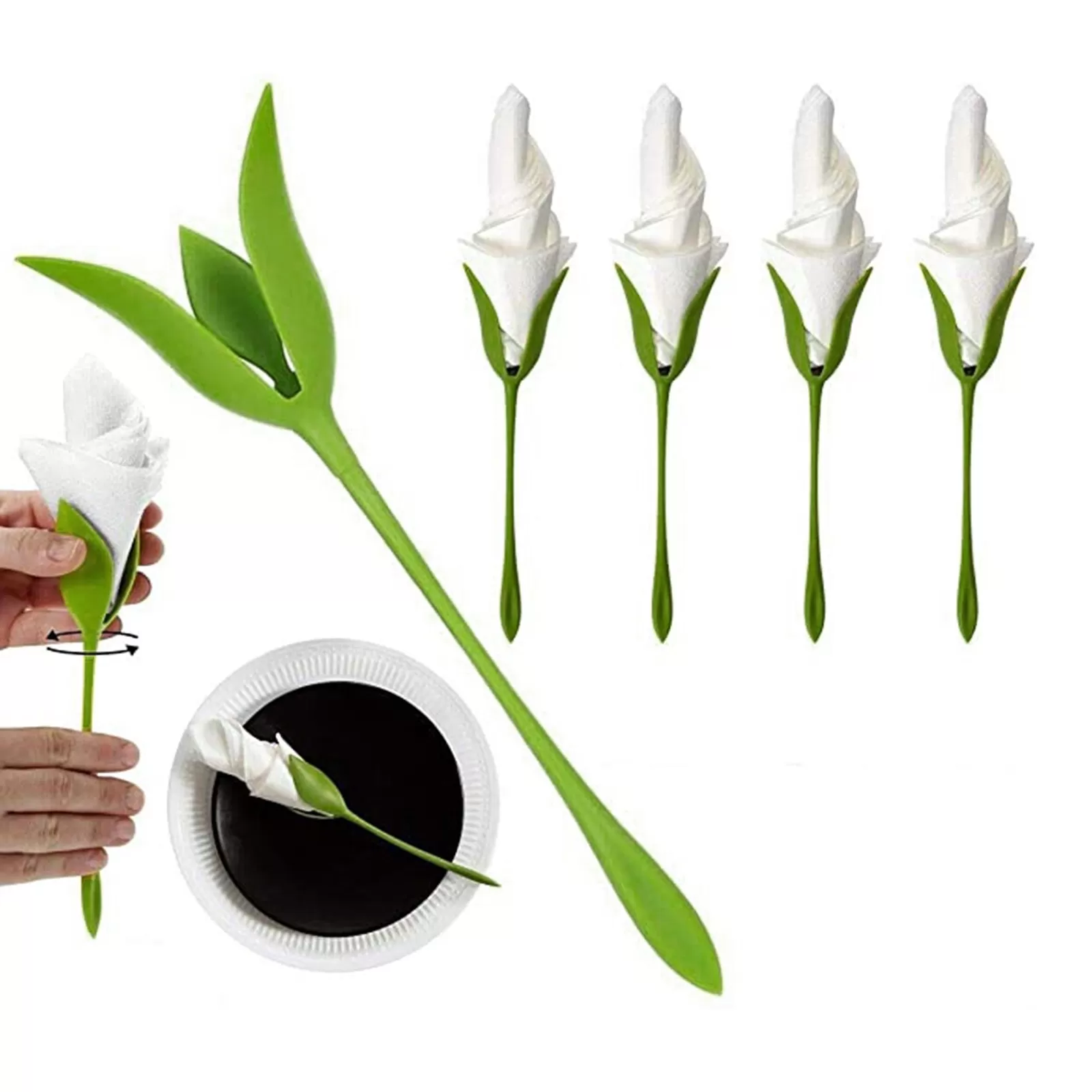 INF Eleganta bordskonstservetthållare för kreativ dekor