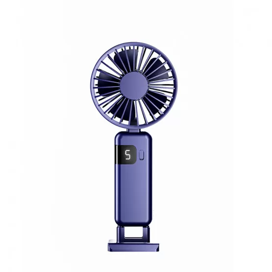 INF Digital Display Folding Fan Blå