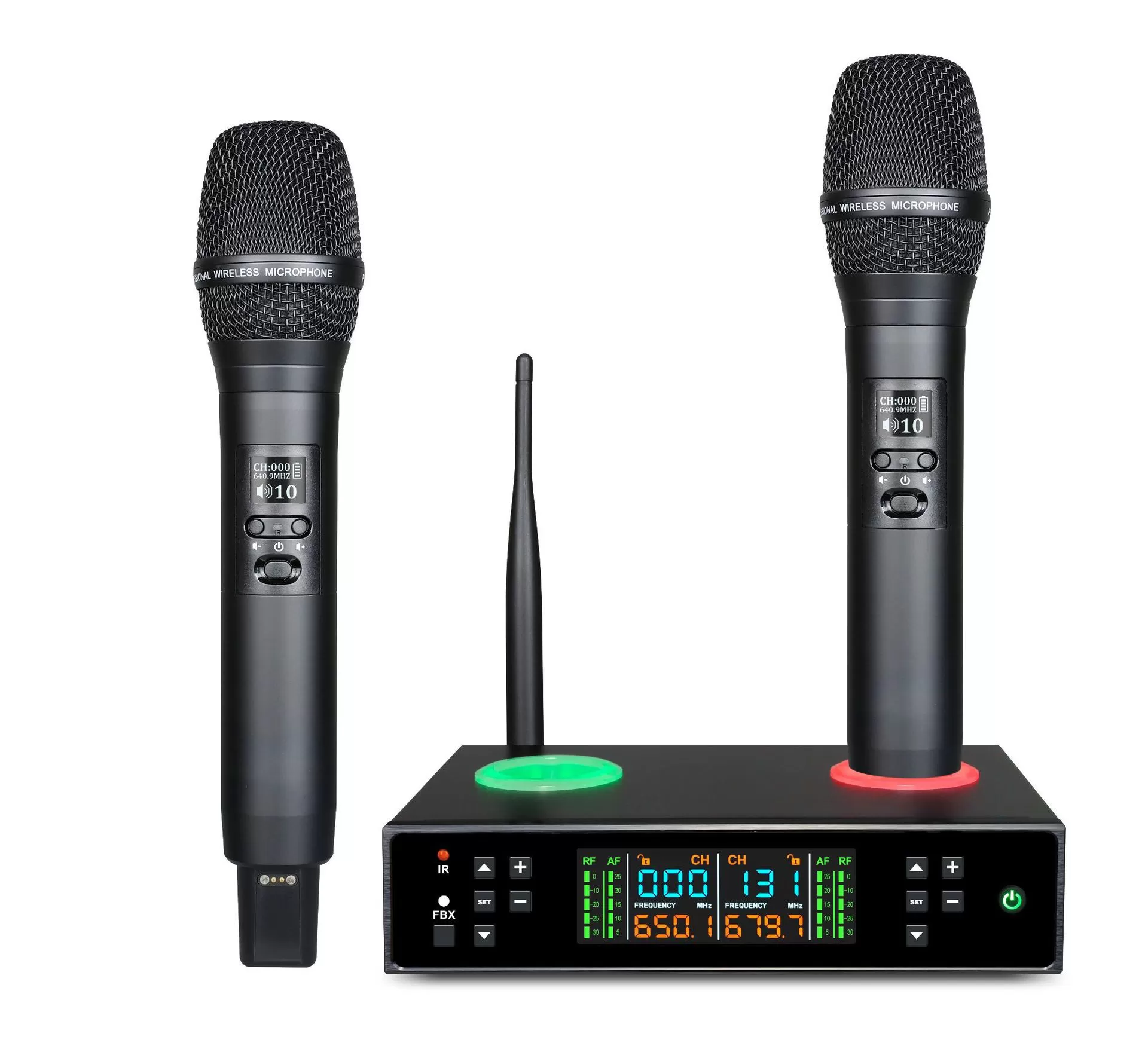 INF Professionellt trådlöst mikrofonsystem med anti-återkoppling