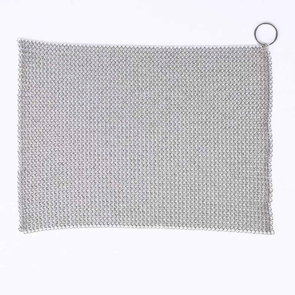 INF Fyrkantigt fint nät för rengöring av gjutjärnspanna 6 tum