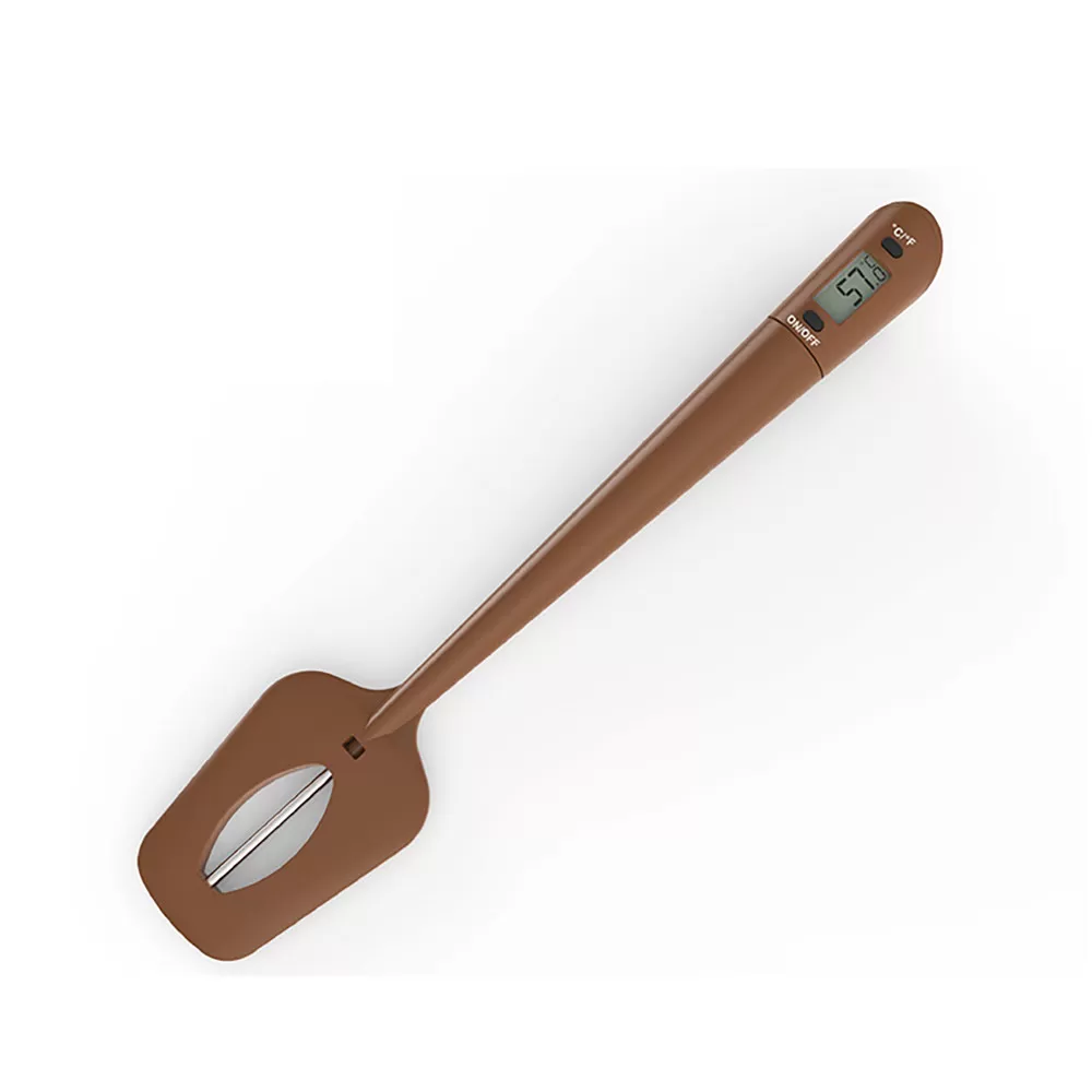 INF Digital mattermometerspatel för matlagning och bakning Brun
