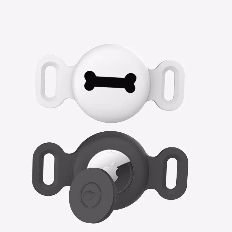 INF Airtag skyddsfodral L storlek kompatibelt med Apple Airtag, vattentätt silikonfodral för husdjur med spårningsskydd