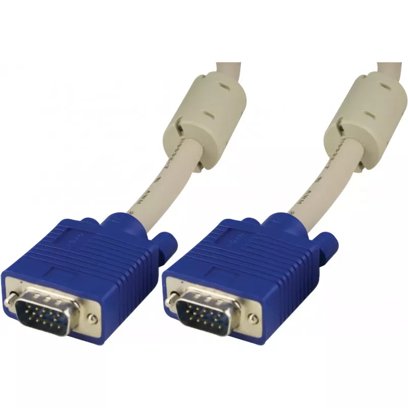 deltaco Monitor cable RGB HD15ma-ma 20m, Pin-Pin, without pin 9