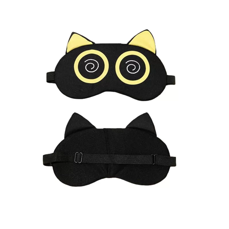 INF Kylande Ögonmask - Svart med Gula Cirklar (2-pack)