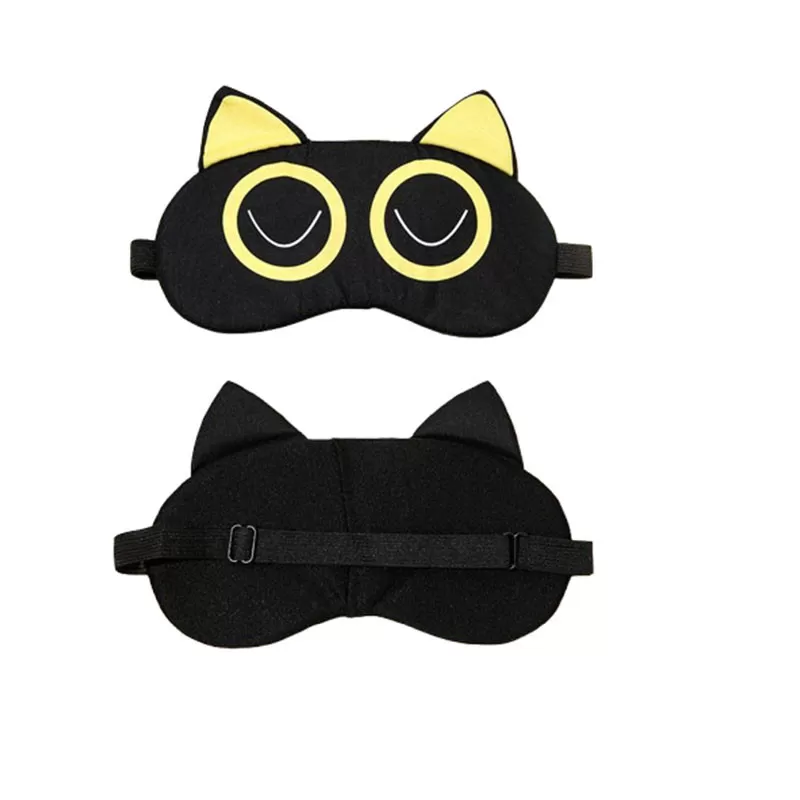 INF Kylande Ögonmask Svart med Gul Ögondesign - 2-pack