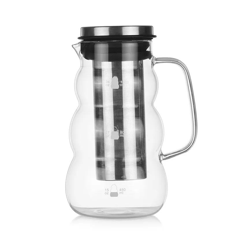 INF 1000ML Våg Cold Brew Kaffebryggare med Glas Karaff