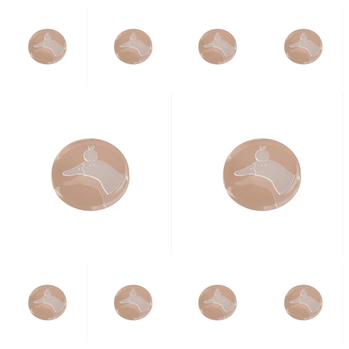 INF Transparenta dörrhandtagsstötdämpare - 10-pack A