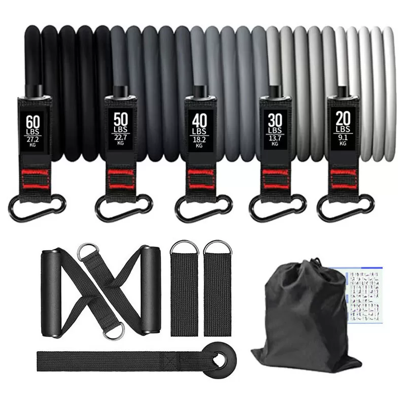 INF Gradient Resistance Band Set 11pcs TPE 200lbs with Manual - Chest Muscle Training Fitness Resistance Bands