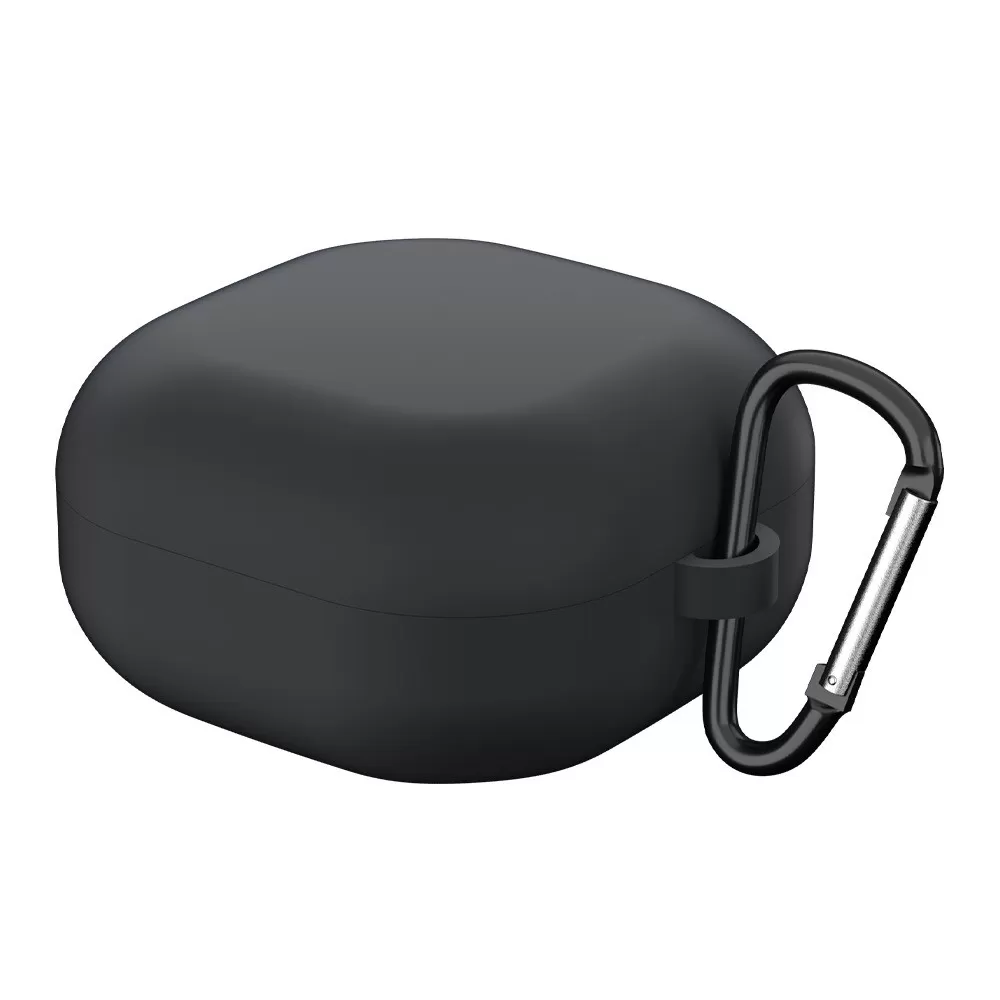 INF Silikonfodral med spänne för compatible with Samsung Galaxy Buds Live/Pro/Buds 2/Buds 2 Pro - Arktiskt Vit Svart