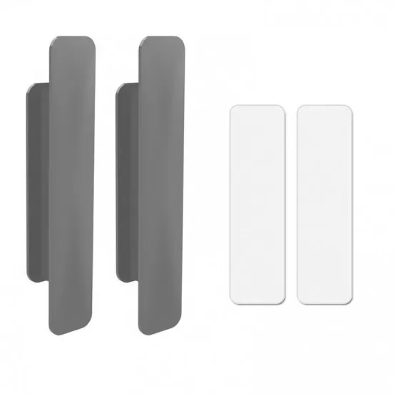 INF Skjutdörrhandtag [2-pack] - Självhäftande handtag för glasdörrar, fönster och skåp Grå