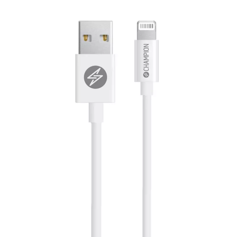 Champion USB-A till Lightning Kabel 3m Vit