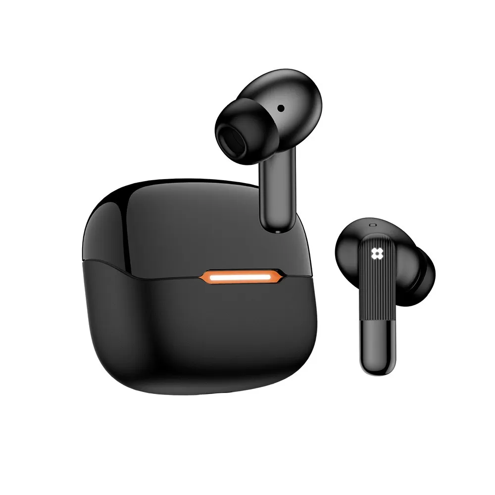 INF Bluetooth Hörlurar Sex Mikrofoner ANC+ENC Brusreducering TWS Hörlurar Svart+orange