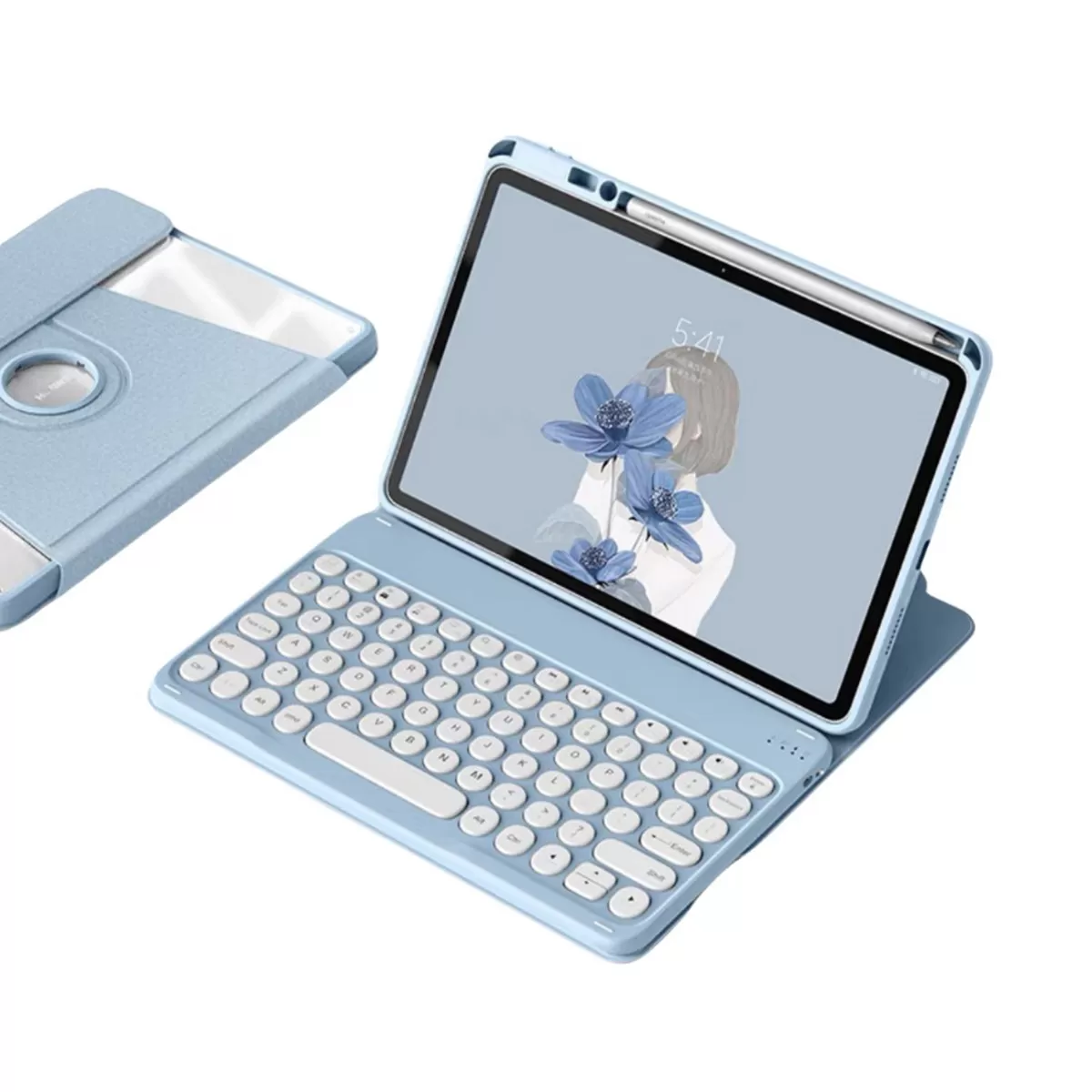 INF 360° Roterande Bluetooth-tangentbord med stativ och skyddsfodral för compatible with Xiaomi Pad 6/Pro 11 tum