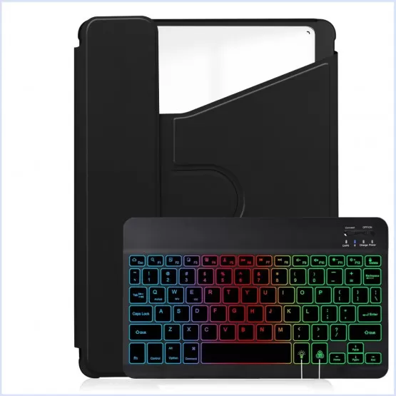 INF Rotationsbart Bluetooth-tangentbordsfodral med pennhållare för compatible with iPad 11 (A16) 2025/iPad 10th 10.9'' 2022