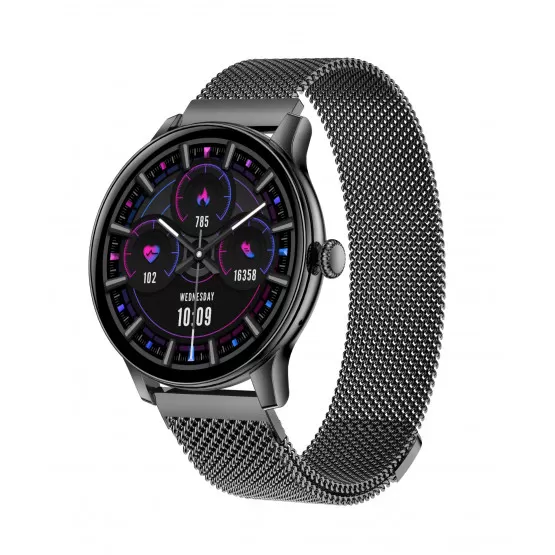 INF Multifunktionell Smartwatch med Bluetooth-samtal och Hälsomätning Svart