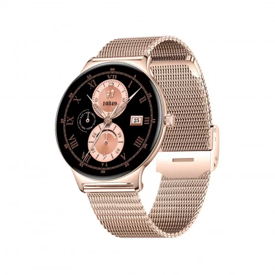 INF Multifunktionell Smartwatch med Bluetooth-samtal och Hälsomätning Guld