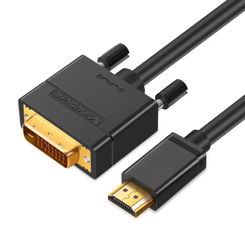 INF HDMI till DVI-kabel - Högupplöst anslutning för dator, TV och spelkonsoler 5 m