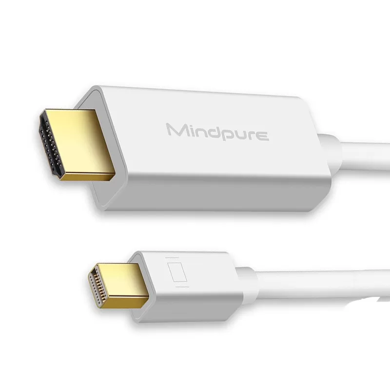 INF Mini DisplayPort (DP) till HDMI-adapterkabel - 1080P Högupplöst Video och Ljudöverföring 2 m