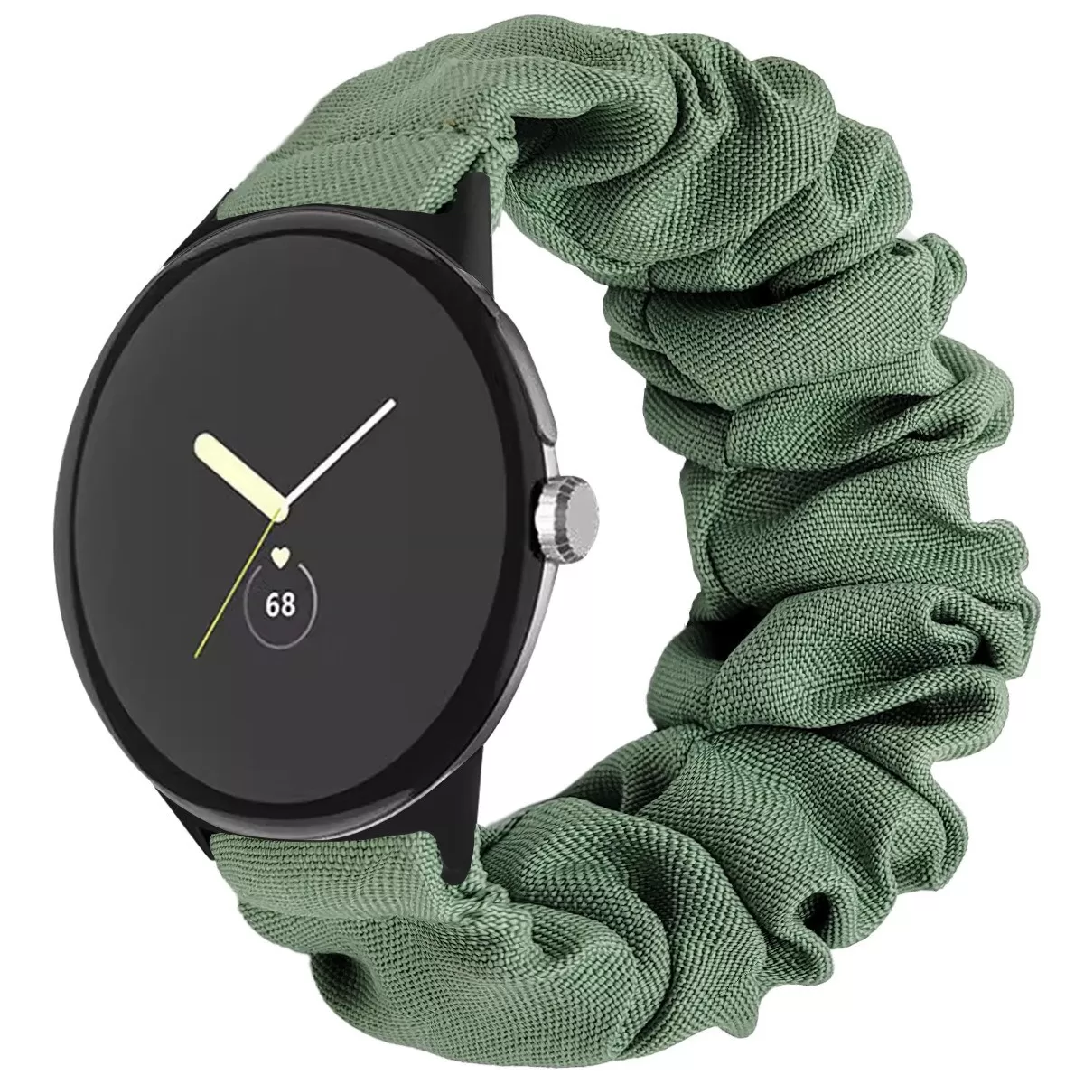 INF Kompatibel med Google Pixel 2 Smartwatch Scrunchie Armband - Tyg Grön