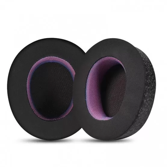 INF Svarta och lila is-touch läder öronkuddar för SteelSeries Arctis Nova Pro (trådbunden version)