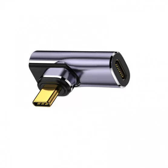 INF 140W Magnetisk Vinkeladapter USB-C Hona till USB-C Hane - Stödjer 40Gbps, 8K 60Hz