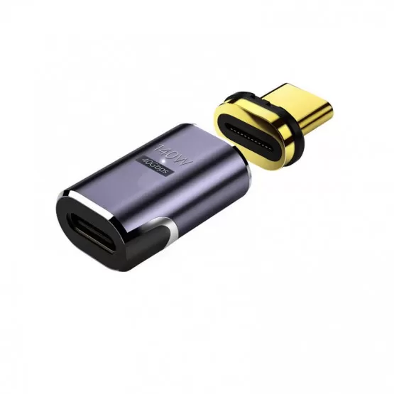 INF 140W Magnetisk Rätvinklig USB-C Hona till USB-C Hane Adapter - För Snabb Laddning och Dataöverföring