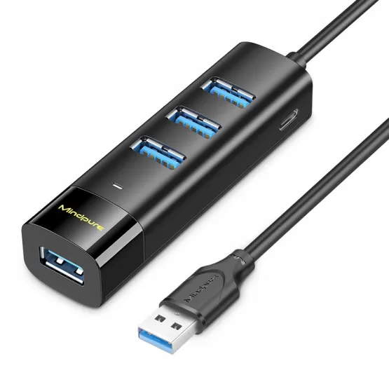 INF 4-Port USB 3.0 Hub - Höghastighetsdataöverföring och Expanderad Anslutning 1 m