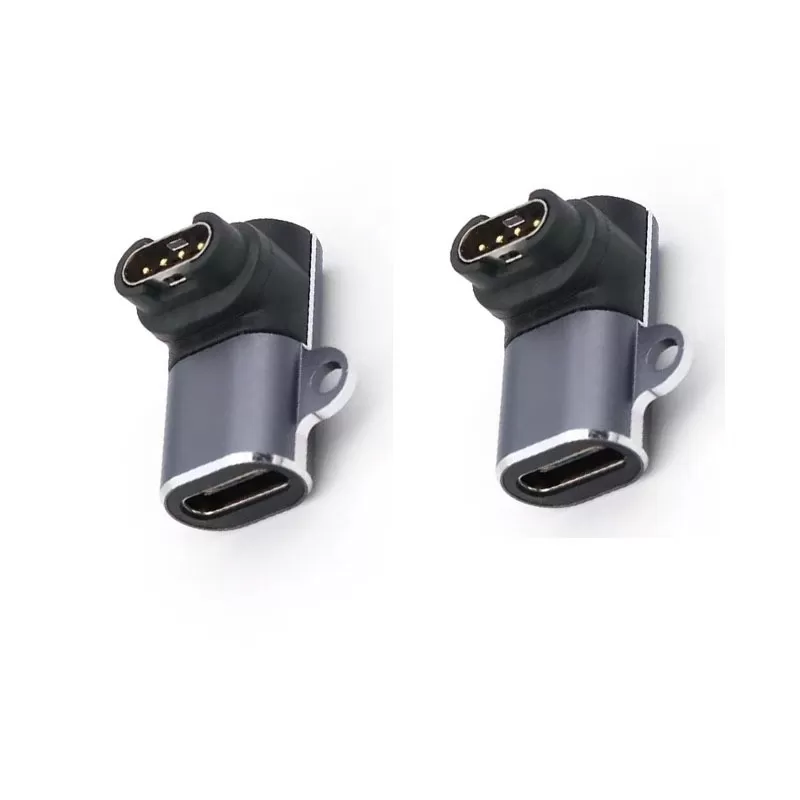 INF Lightning hona till Garmin klocka adapter, vinklad design, 2-pack - Kompatibel med flera Garmin-modeller