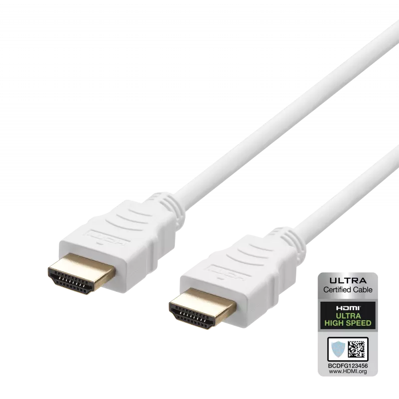 deltaco ULTRA High Speed HDMI Cable 48Gbps, 3m, white