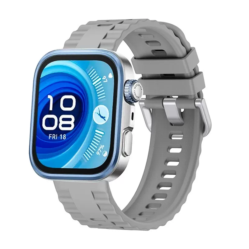 INF Silikonarmband Kompatibel med Huawei Fit 4 Pro - Bekvämt och Stilrent Grå