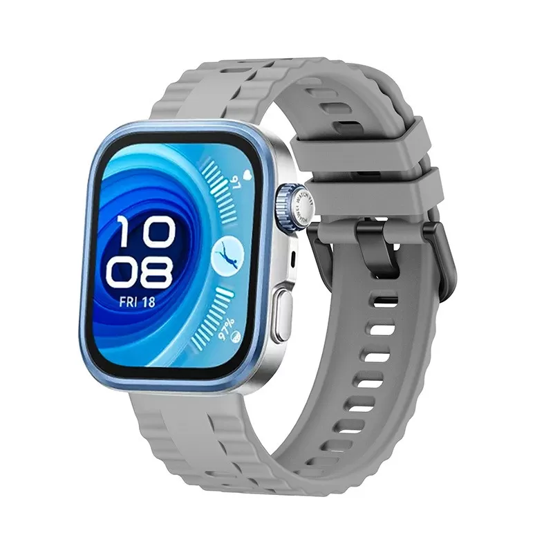 INF Kompatibel med Huawei Fit 4 Pro Silikonarmband - Perfekt för Sport och Vardag Grå