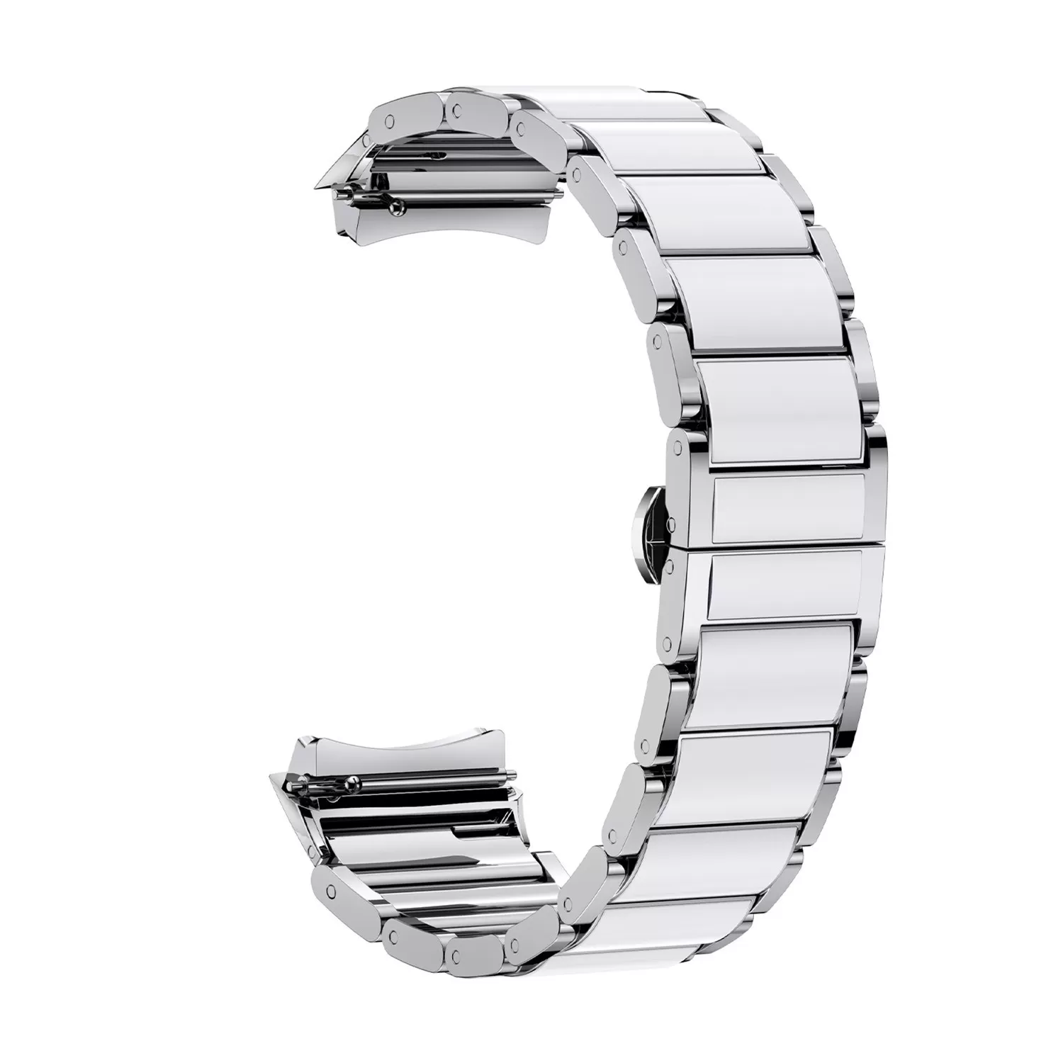 INF Kompatibel med HUAWEI WATCH5 42MM Keramisk Metall Armband - Stilrent och Bekvämt Silver