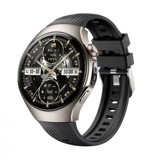 INF Silikonarmband Kompatibel med Huawei WATCH 5 46mm - Sportarmband Svart